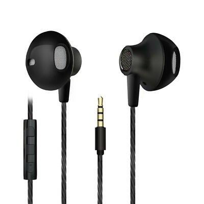 Stereo Extra Bass Wired Metallic Earbud with Volume Control Mic 