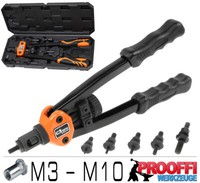 Profi Gewinde Nietzange Nietmuttern Zange M3 - M10 Stahl ALU NiethüLsen C0744