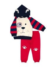 Little Rebels Baby Boy Puppy Dog Hoodie and Pants Set  NEW Size 24M