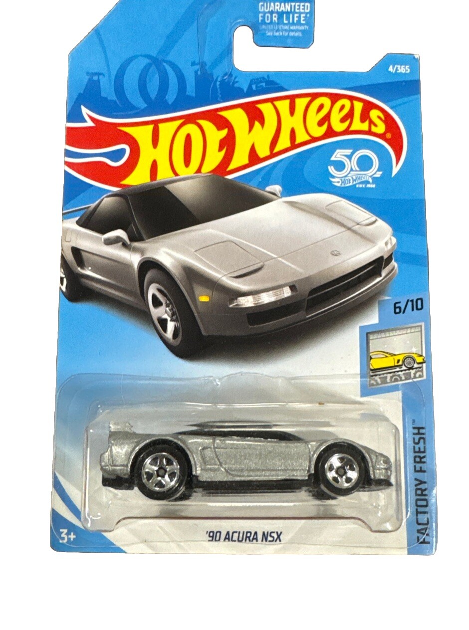 Hot Wheels 2017 50th Anniversary Factory Fresh '90 Acura NSX 4/365 Silver