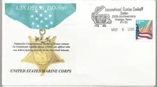 2000 USS Dyess DD-880 Marine Corps MOH Naval Cover 