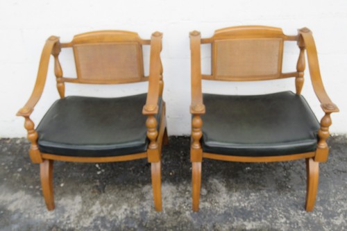 Lenoir Mid Century Hollywood Regency Side Chairs a Pair 3656 - Picture 12 of 12