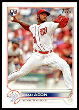 2022 Topps #360 Joan Adon Rookie Card Washington Nationals /RC. rookie card picture