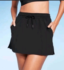 Kona Sol Black Swim Skort Swimwear Size XL New
