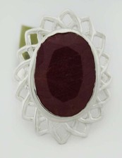 GENUINE 8.79 Cts RUBY RING .925 STERLING SILVER   New With Tag
