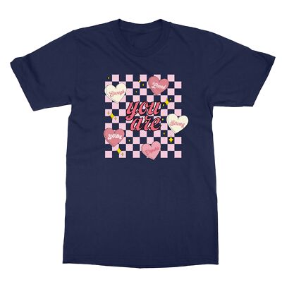 You Are Loved Strong Worthy Valentines Day Gift Retro Unisex T-Shirt