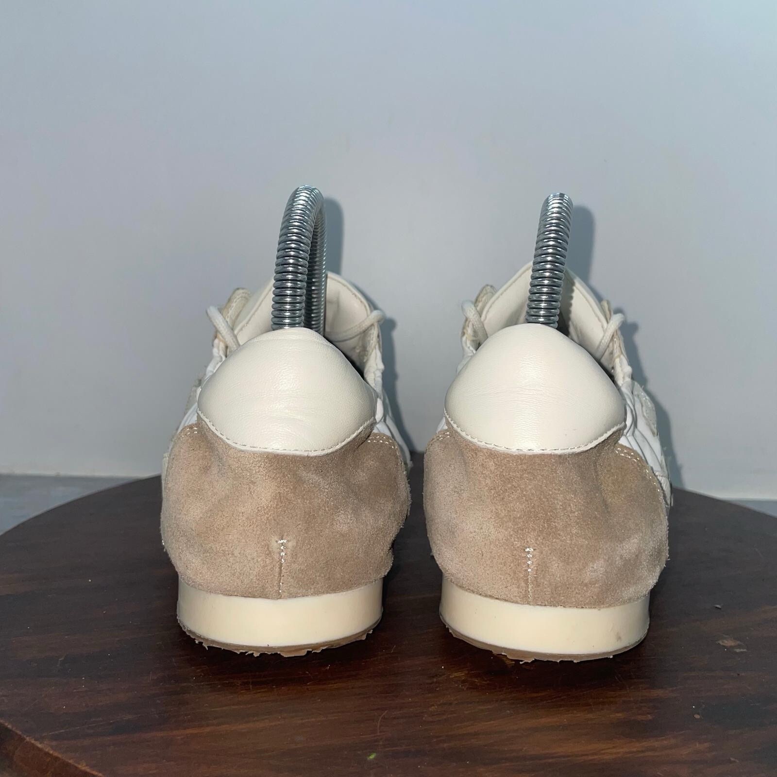 Tory Burch Women 9.5M Sneaker Nylon Calf Leather White Ivory Cerbiatto 100 Shoes thumbnail 5