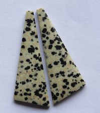 38.60 Cts Natural Dalmation Jasper 44mm X 16.7m each Cabochon Loose Match Pair