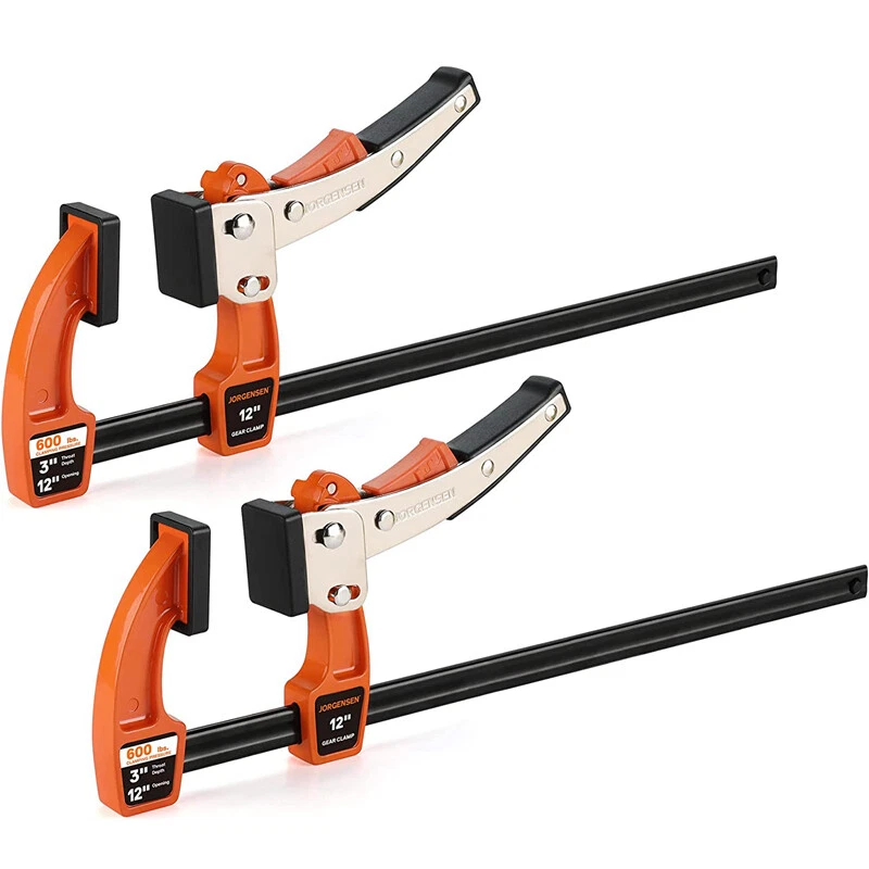 Набор быстросъемных зубчатых зажимов Jorgensen 12 дюймов/4 дюйма/8 дюймов упаковка 2 шт. - Изображение 3 из 4