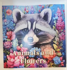 Animals & Flowers Coloring Book 8"x8" Paperback  w/ 22 Pages of Unique Images