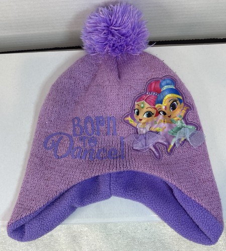 Nick Jr. Shimmer And Shine Born To Dance Toddler Girl’s Winter Pom Pom Hat 2017 - Picture 7 of 11