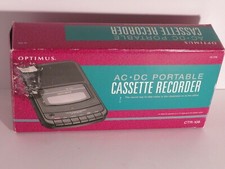 Optimus AC/DC Portable Cassette Recorder CTR-108 B2 