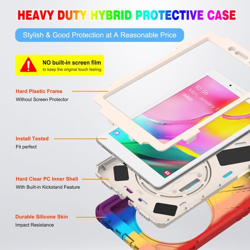 Kids Case For Samsung Galaxy Tab A 8.0 2019 T290 T295 Shockproof Rotating Cover - Picture 31 of 32