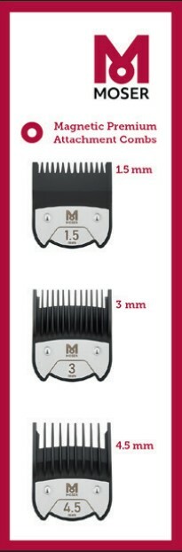 Moser -/ Wahl Premium Magnet Attachment Comb - Set 1.5Mm, 3Mm, 4.5Mm