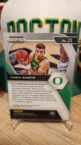 2021-22 Panini Prizm Draft Picks Basketball Chris Duarte Rookie Card - Picture 2 of 2