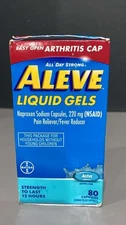 Aleve  Naproxen Sodium Liquid Gels Cap  80 : 07/26 (E6)