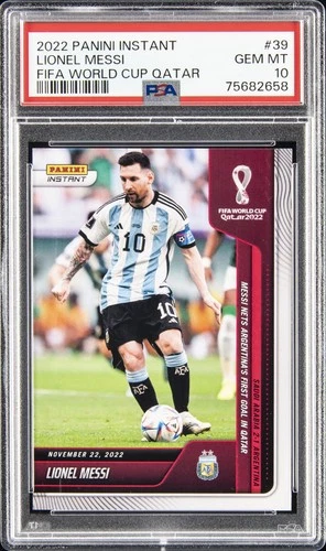 2022 Panini World Cup Lionel Messi PSA 10