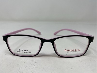 Dupont Sney 1024 C.4 48-17-135 Black/Pink Ultem Full Rim Eyeglasses Frame S941