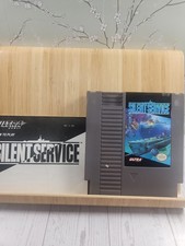 Silent Service (Nintendo NES, 1989) Game Cartridge & Manual - Tested