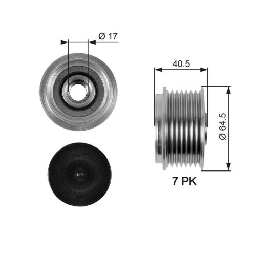 Generatorfreilauf Gates OAP7094 Drivealign™ FüR Nissan Dacia-image