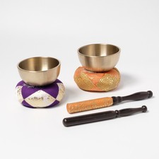Japanese Brass Hiromaru Rin Bell Orin, 3 Small Sizes, Striker Cushion Options