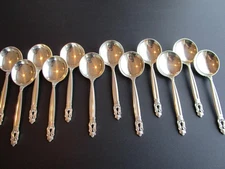 PRICE PER 1* GEORG JENSEN ACORN STERLING FLATWARE CREAM SOUP SPOON-6 3/8"-MINT*