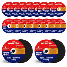 WORKPRO 20-Pack Cut-Off Wheels, 3 X 3/8-Inch Metal&Stainless Steel Cutting Wheel