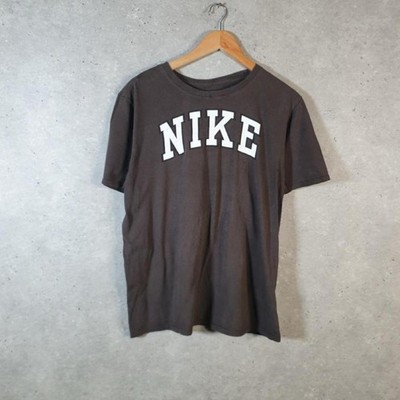 Vintage Nike Spellout Logo Print T-Shirt Herren Medium Brown C30749
