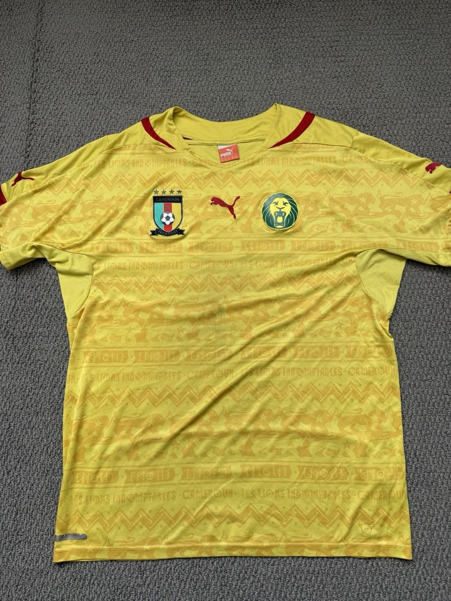PreOwned PUMA Cameroon 2014 Away World Cup Football Soccer Yellow