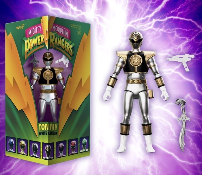 Power Rangers WHITE Ranger Tiger Figure Deluxe Super7