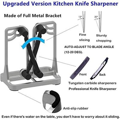 3 Stage Knife Sharpener for Kitchen Tungsten Steel Ceramic Non Slip Base