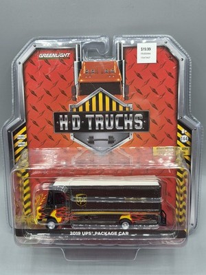 Greenlight HD Trucks Series 21 UPS 2019 Package Car w/ Flames 1:64 Diecast NEW