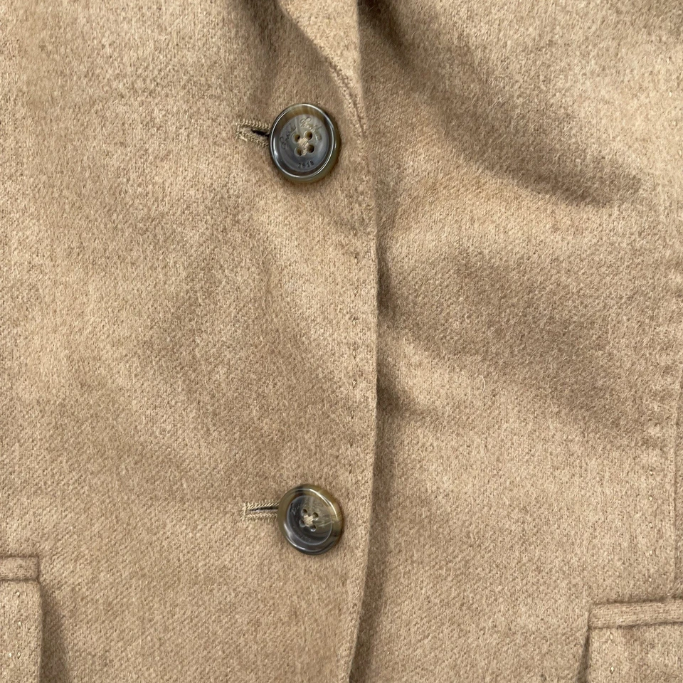 Brooks Brothers Blazer 4 Womens Jacket Camel Hair Buttons Pockets Lined - Image 3 of 4