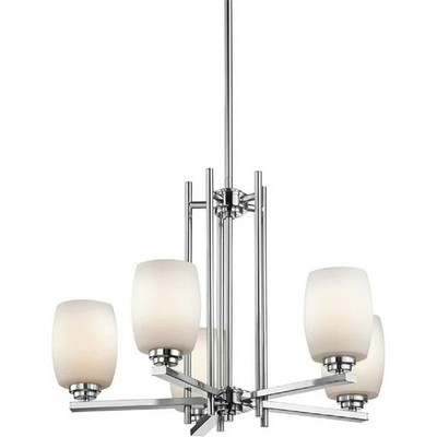 Kichler Lighting 1896CH Eileen 5LT Chandelier Chrome Finish Etched Opal Glass