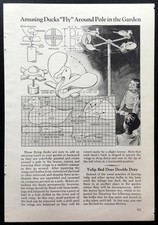 Whirligig HowTo design PLANS  Amusing Ducks Fly Around Pole in the Garden  