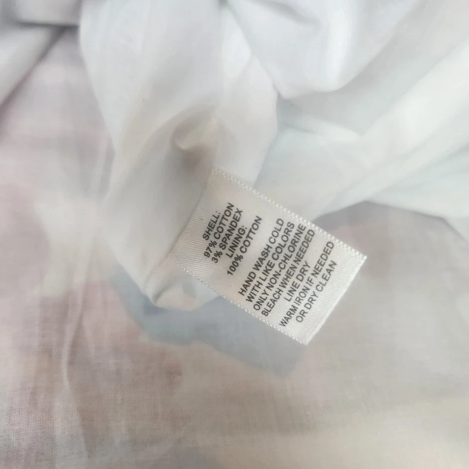 Vestido sin tirantes floral rojo blanco rosa mercado negro de la Casa Blanca talla 12 algodón Foto 4 de 4