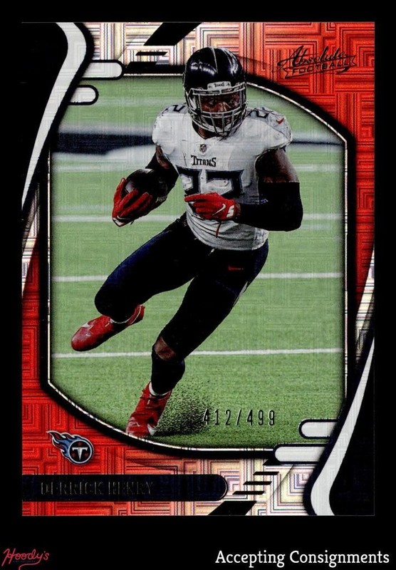 2021 Absolute Red Squares #98 Derrick Henry 412/499 TITANS