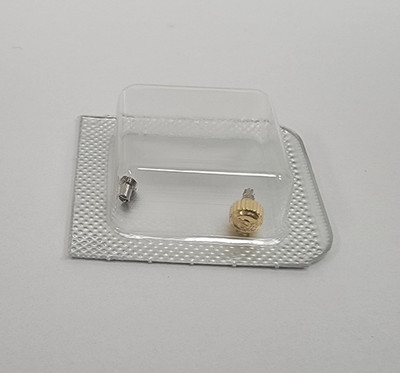 New Baume & Mercier Tube & Y Gold Plated Crown for Riviera 5231-038, 3.4 X 2.2mm