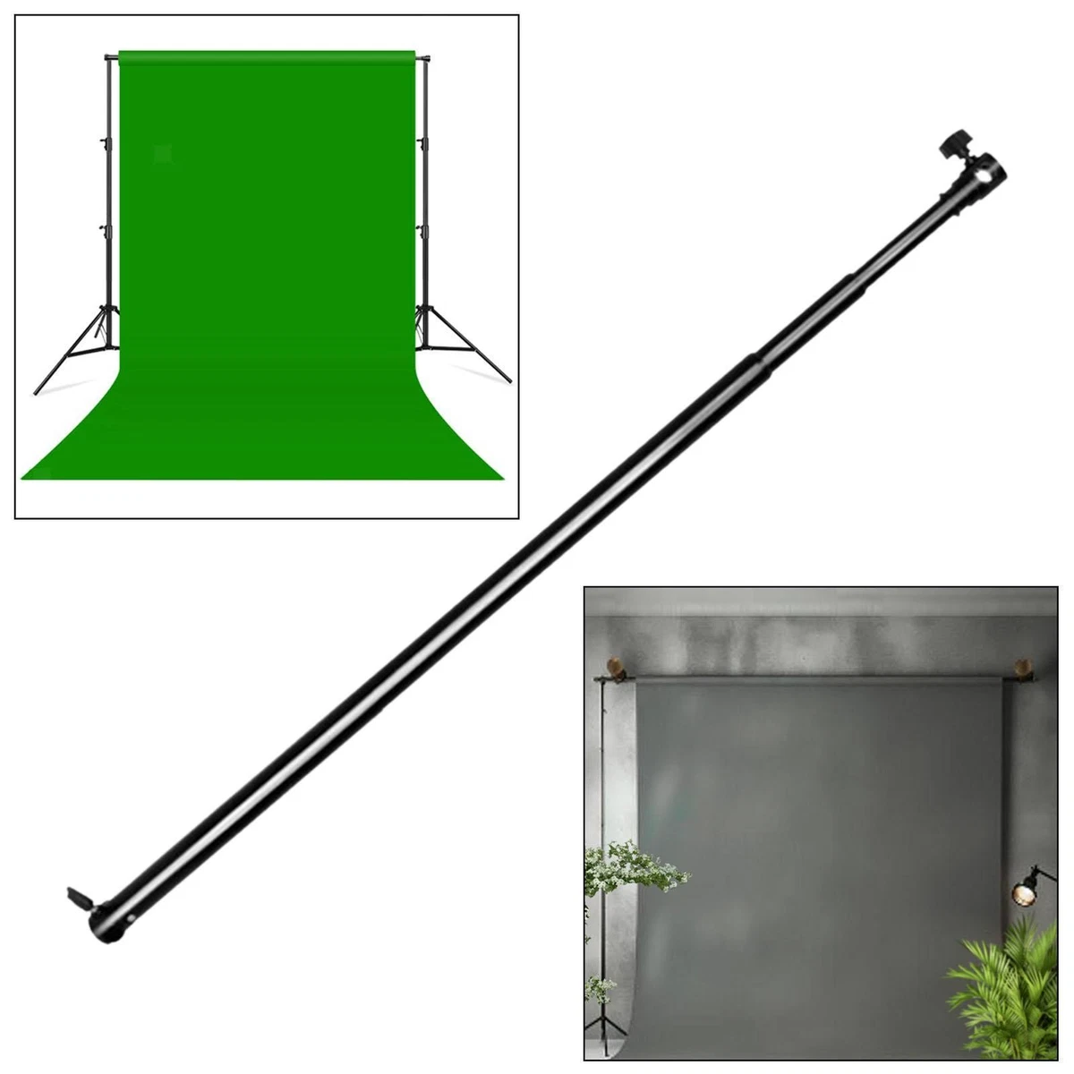 Set Autopole PIXAPRO Per Sfondi &ndash; Con 2 Barre Trasversali E Morsetti &ndash; Regolabile 235-400cm