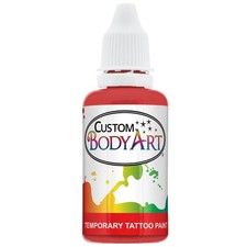 1 oz RED Body Art TEMPORARY TATTOO AIRBRUSH PAINT Ink