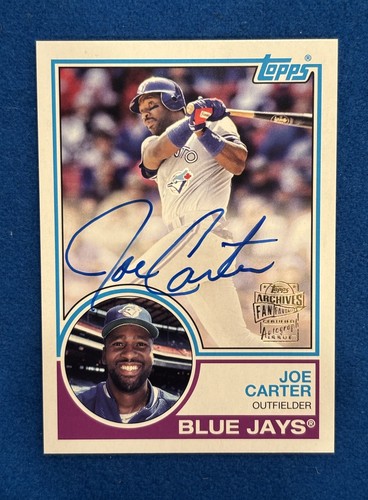 Joe Carter #83FF-JC 2024 Topps Archives 1983 Fan Favorites Autograph card