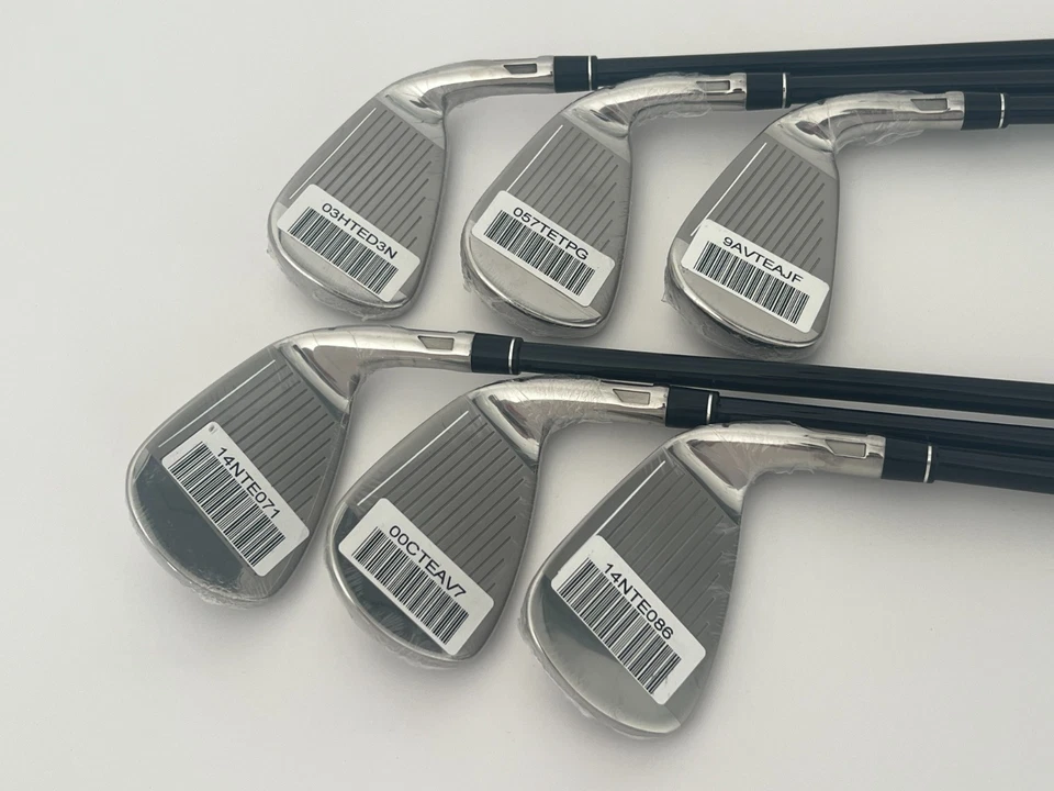 LEFT HANDED TAYLORMADE SIM MAX OS IRONS 5-PW REGULAR FLEX GRAPHITE SHAFTS - Image 2 of 4