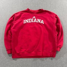 Vintage Y2K Adidas Indiana Hoosiers Sweatshirt Red Mens Large