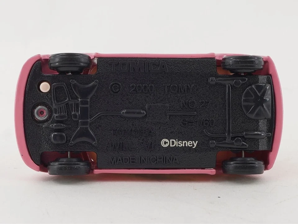 Rare Disney Tomica Collection Toyota WiLL Vi Pink Mickey Mouse D Capsule Japan - Image 3 of 3