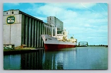 DULUTH-SUPERIOR HARBOR,WESTERLY TERMINUS OF THE ST. LAWRENCE SEAWAY Vtg Postcard