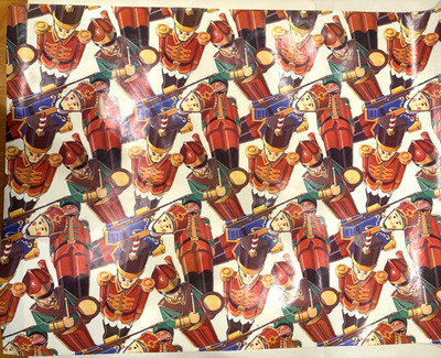 Toy Soldiers Commercial Roll Gift Wrap 400' x 26'' High Quality Pattern Repeat 9''