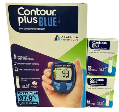 Contour Plus Glucose Monitoring System/Kit~*With 100 Strips~$47.99~Free Ship