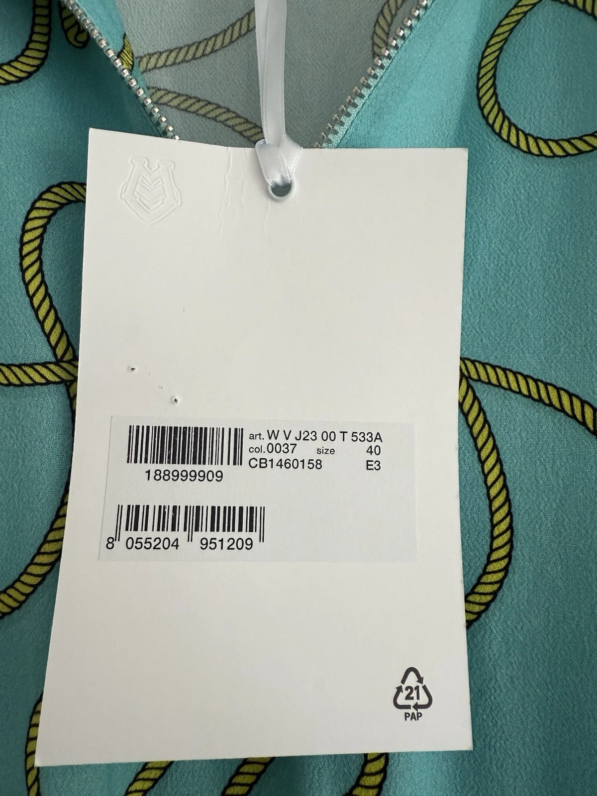 Abito corto LOVE MOSCHINO con stampa Love Moschino azzurro nuovo