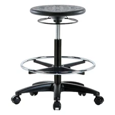 GRAINGER APPROVED  Polyurethane Stool,300 lb Cap.,Black 797R58