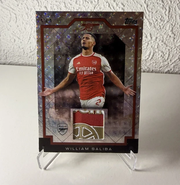 Topps 2023/24 Arsenal Team Set William Saliba Marble Halls Relic Trikotstück